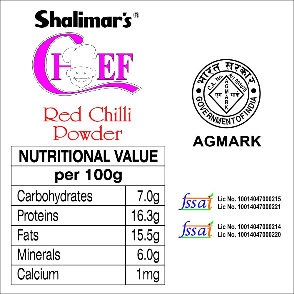 Shalimar's Chef Red Chili Powder 50 g (Pack of 10)