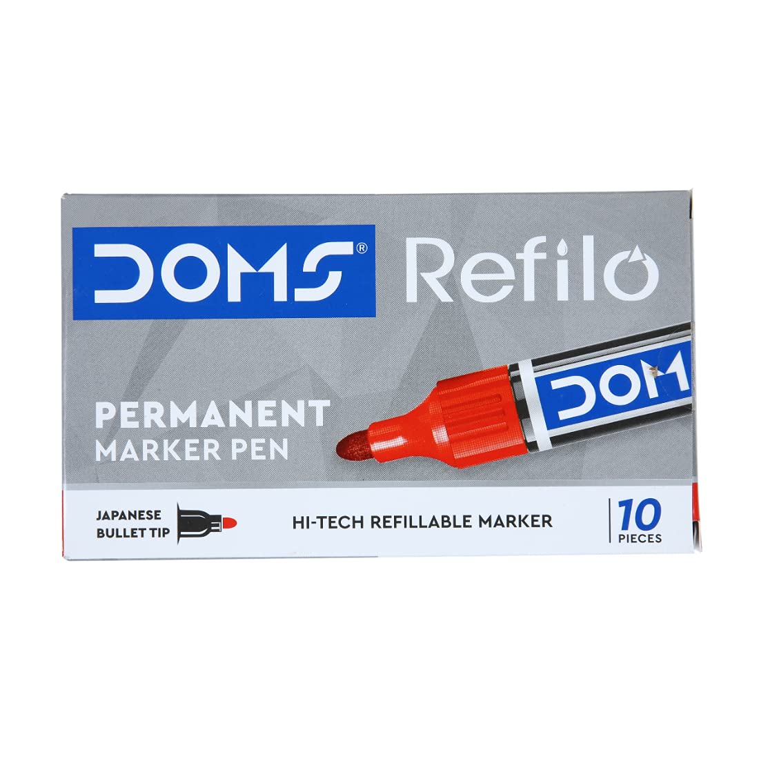 Doms Refilo Non-Toxic Hi-Tech Refillable Permanent Marker Pen