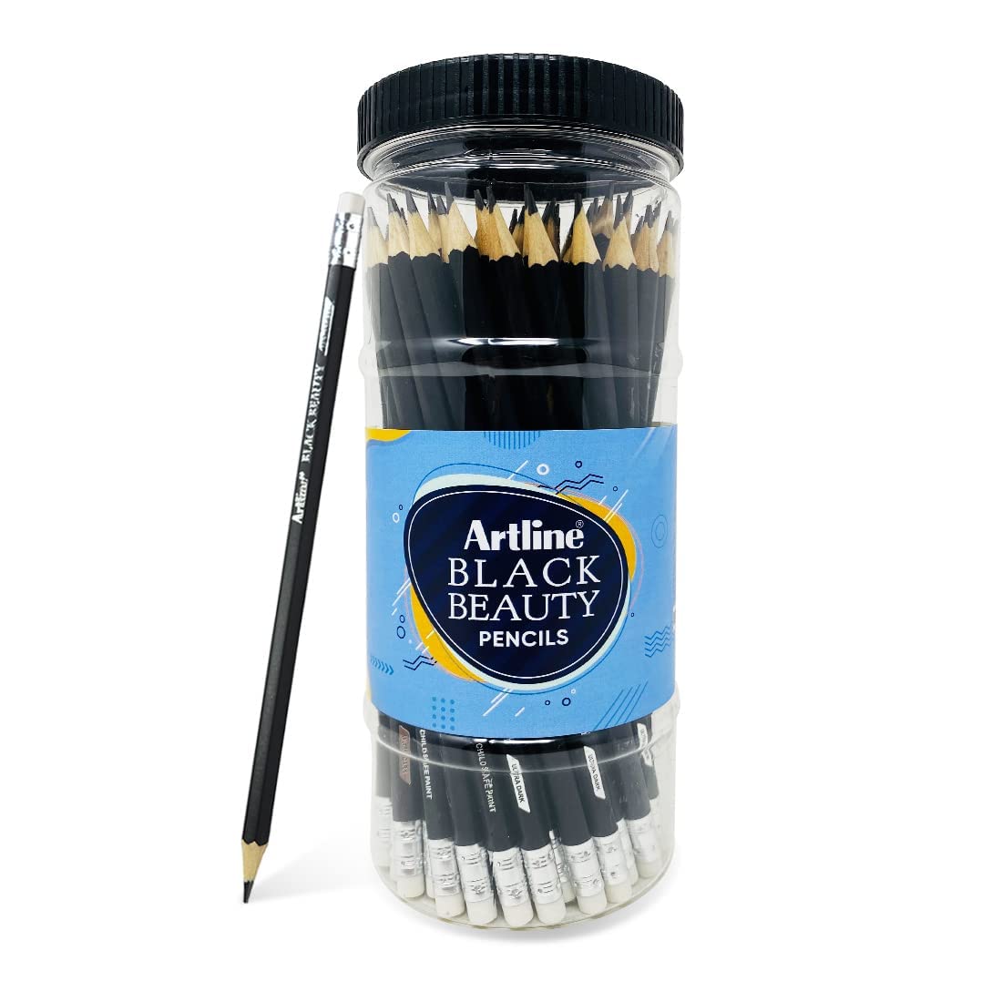 Artline Black Beauty Ultra Dark & Smooth Writing Pencil Jar Pack