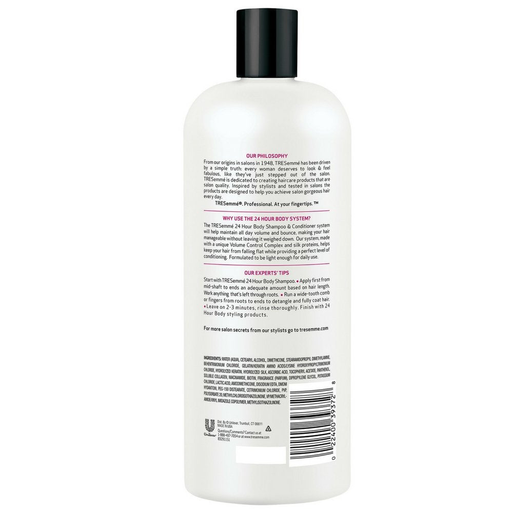 TRESemme All Hair type Unscented Conditioner, 24 Hour Body, 28 oz 1 Count