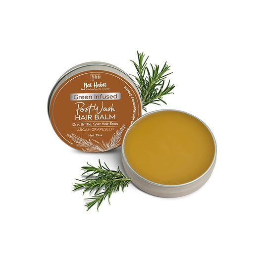 4x Nat Habit - Argan Grapeseed Post-Wash Hair Balm For Split Ends, 25ml - Pack of 4