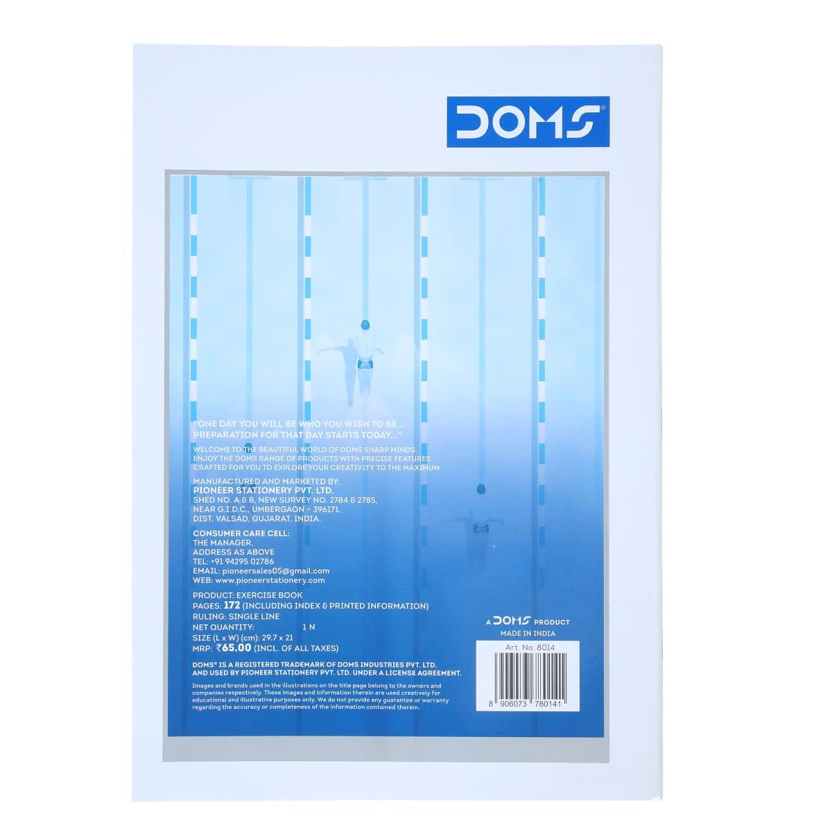 Doms Health Is Wealth Series Notebook | A4 | Single Line | 57GSM | 172 Pages | 21 x 29.7 cm | Pack of 3