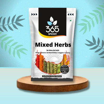 365 SPICERY JAIN Mixed Herbs | Premium Blend of Rosemary, Thyme, Oregano, and Basil - 100 gm