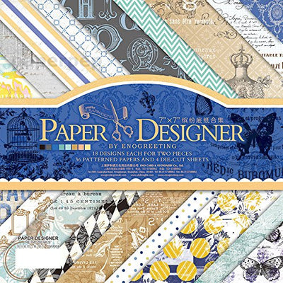 Eno Greeting Pattern Paper Book 7" X 7" Retro A