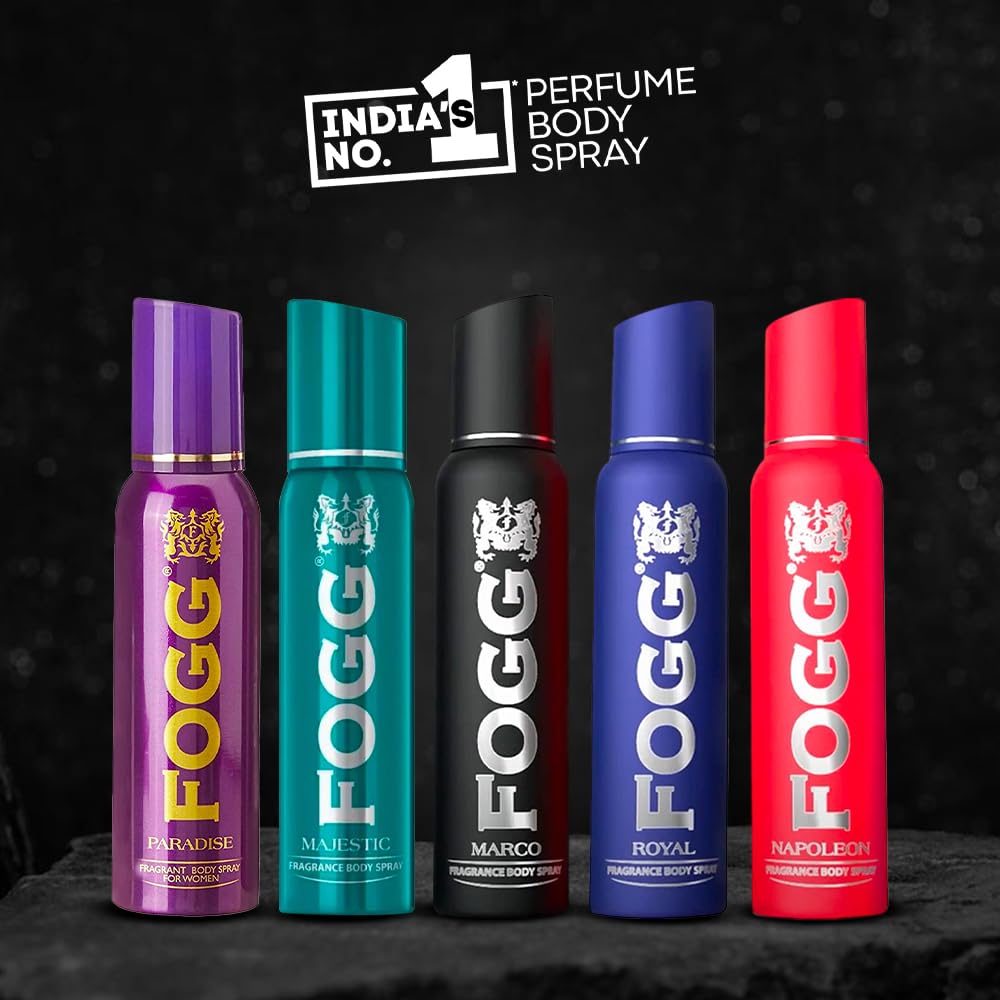 4x Fogg Paradise No Gas Deodorant for Women, Long-Lasting Perfume Body Spray, 150 ml each - Pack of 4
