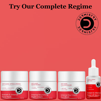Dermistry Anti Aging Moisturizer SPF 30 Day Cream I Collagen Builder Retinol Repairs Fine Lines Wrinkles I Skin Moisturizing Firming Intense Nourishing I Men Women I 50ml