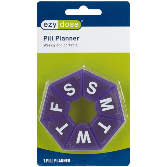 Ezy Dose 7-Day Weekly Pill Organizer and Planner