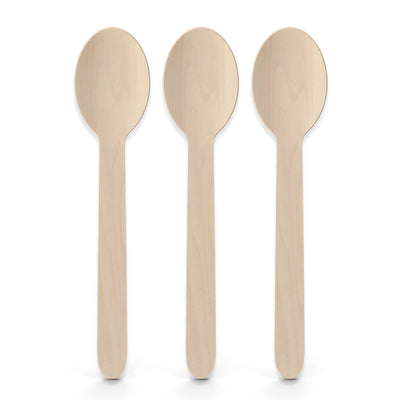 ABPP Disposable Spoon - 200 Disposable Wooden Spoons Set (Big Size - 16cm Big Size) | Spoons for Eating Food, Ice-Cream | Best Cutlery Set for Kitchen, Birthday, Parties, Picnic, Office & Restaurant