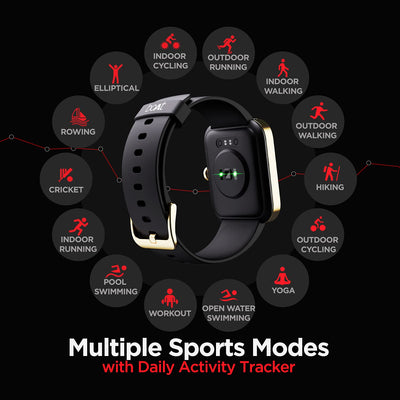boAt Xtend Smart Watch with Alexa Built-in, 1.69” HD Display, Multiple Watch Faces, Stress Monitor, Heart & SpO2 Monitoring, 14 Sports Modes, Sleep Monitor, 5 ATM & 7 Days Battery(Pitch Black)