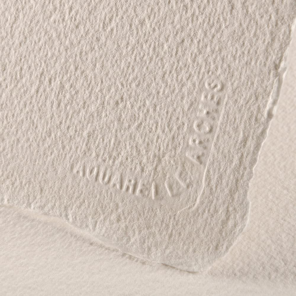 Arches Watercolour 640 GSM Rough Natural White 101.6 x 152.4 cm Paper Sheets, 5 Sheets