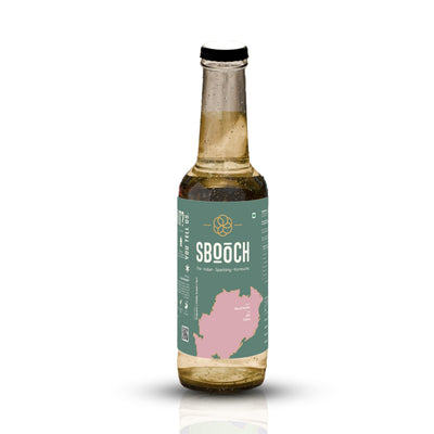 SBOOCH - Indian Sparkling Kombucha Tea | Rice & Pandan Flavor |275ml Pack of 6| Gut-Friendly Beverage | Antioxidant-Rich Zero Preservatives | Alcohol-Free Fermented Tea | Vegan & Gluten-Free
