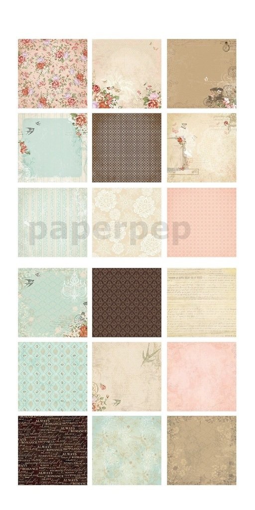 Eno Greeting Pattern Paper Book 7" X 7" Romantic B
