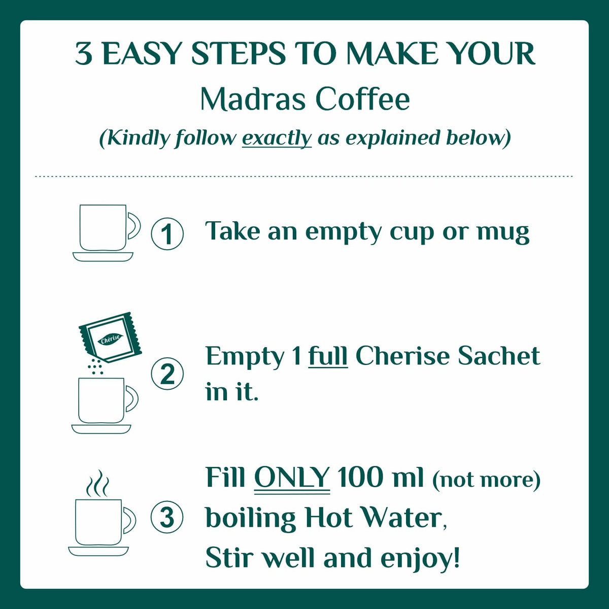 Cherise Tapri Premium Madras Coffee Instant Premix (23 g x 7 Sachets)