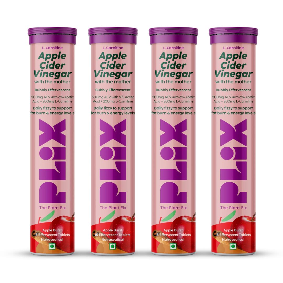 2x PLIX - THE PLANT FIX L-Carnitine ACV - 15 Tablets - Pack of 2