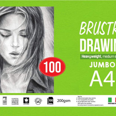 Brustro Artists' Drawing Paper 200gsm Jumbo - A4 (100 Sheets)