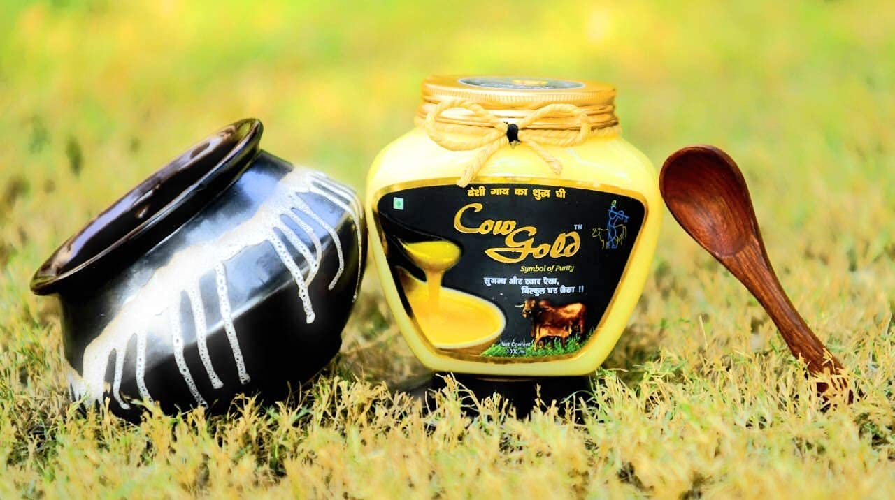 CowGold Desi Cow A2 Ghee (Sahiwal & Rathi Cow) Bilona Method 1 liter