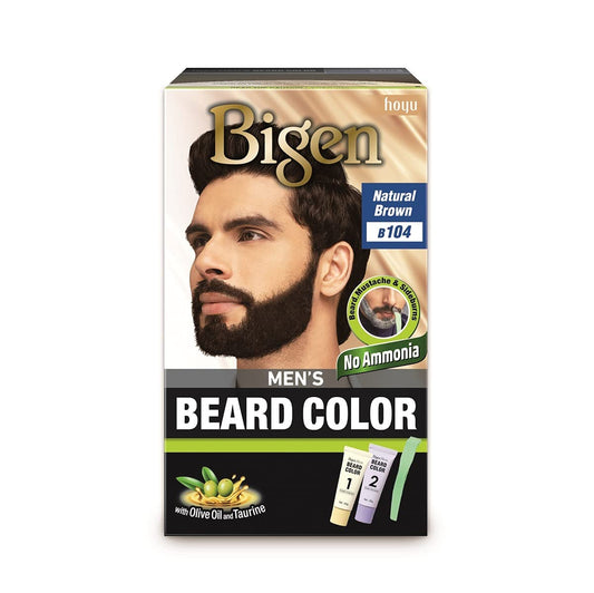 Bigen Men's Beard Color Natural Brown (B104) - 40gm