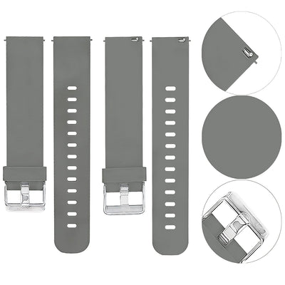 ACM Watch Strap Silicone Belt 22mm compatible with Fire Boltt Invincible Bsw020 Smartwatch Casual Classic Band Grey
