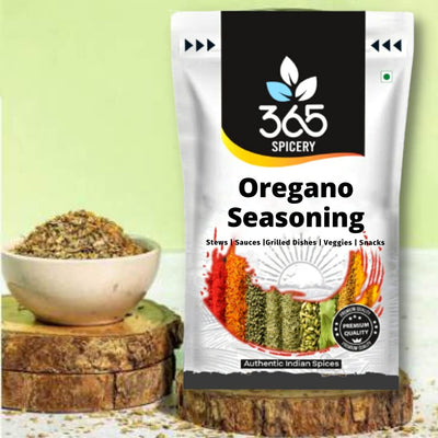 365 SPICERY Oregano Seasoning | Premium Blend of Oregano, Black Pepper, Chilli, Basil, and Garlic - 200 gm