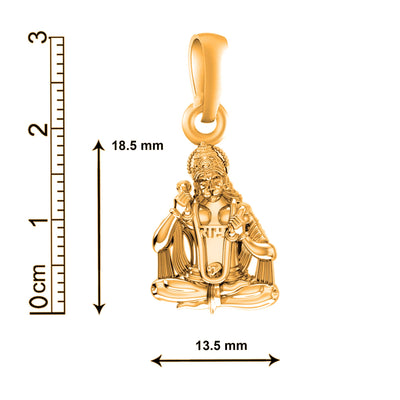 AKSHAT SAPPHIRE 925 Sterling Silver 22k Gold Plated God Hanuman Pendant Lord Bajrang Bali Locket for Men and Women