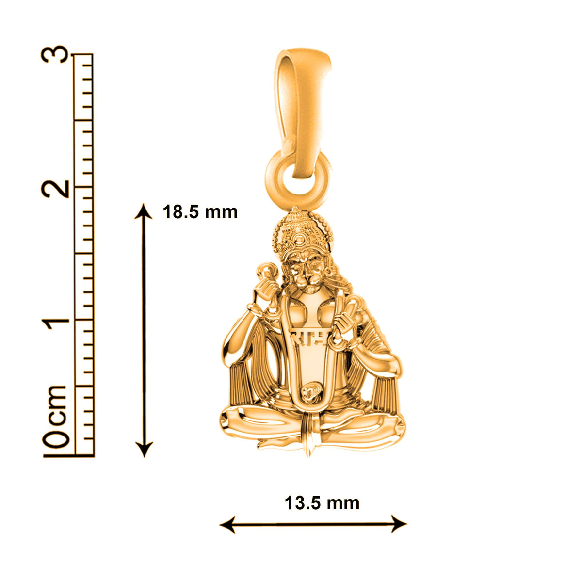 AKSHAT SAPPHIRE 925 Sterling Silver 22k Gold Plated God Hanuman Pendant Lord Bajrang Bali Locket for Men and Women