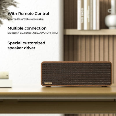 ALPSS AUDIO MRC11-PRO 80watts RMS Retro Wireless Bluetooth Speaker with ESIS New Digital Equalizer Settings,Powerful Speaker with DSP-Digital Sound Processor Loud Sound, Sleek Remote Control.