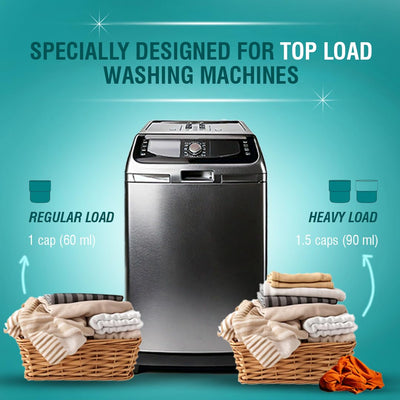 Beco Matic-Top Load Natural Laundry Liquid Detergent| 2 Litre Super Value Refill | Natural Formula for Tough Stain Removal & Fabric Care | No Harsh Chemicals | 100% Ecofriendly (2L)