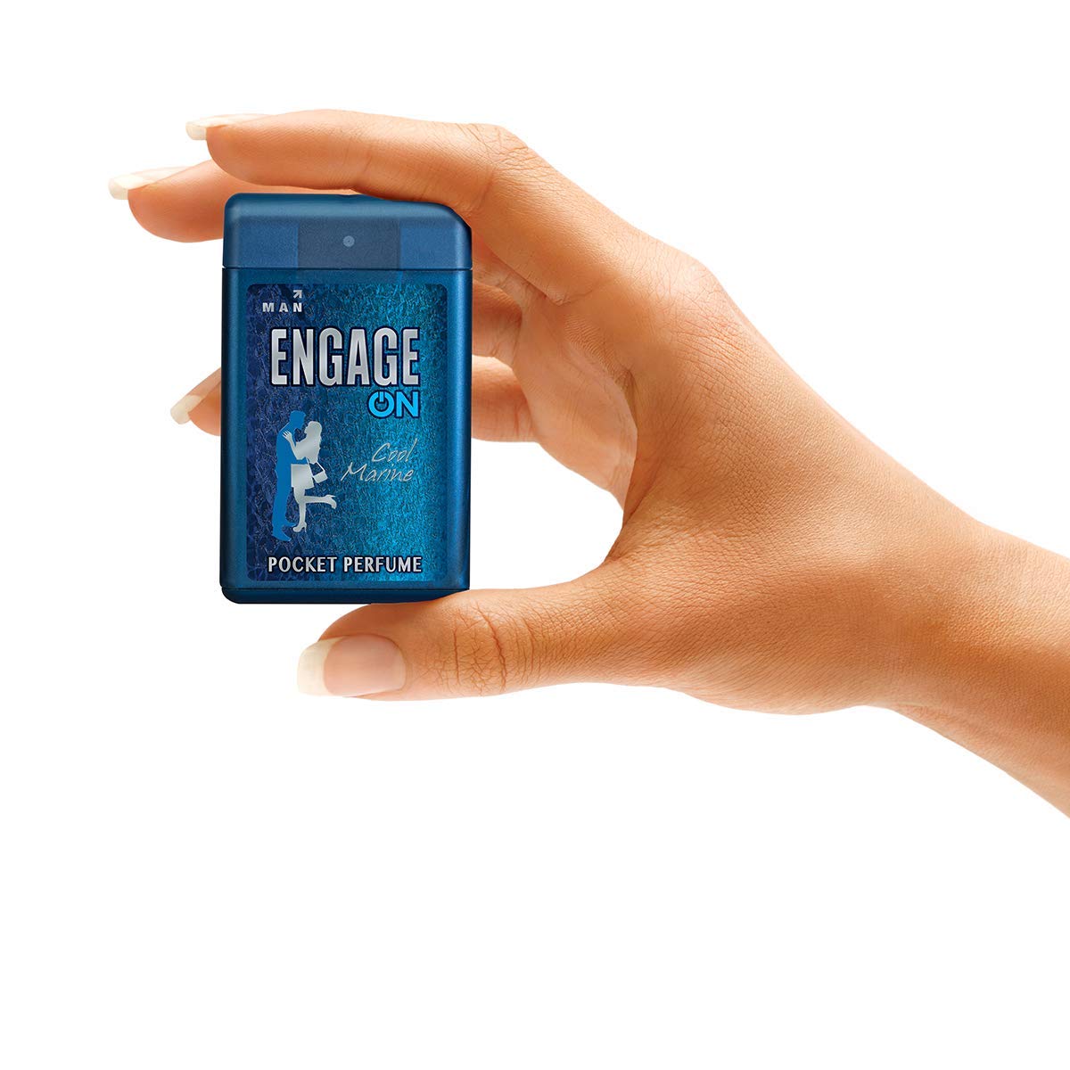 Engage ON Cool Marine Pocket Perfume For Men, Citrus & Fresh Fragrance Scent, Skin Friendly Perfume for Men Long Lasting Smell, 18 / 17 ml