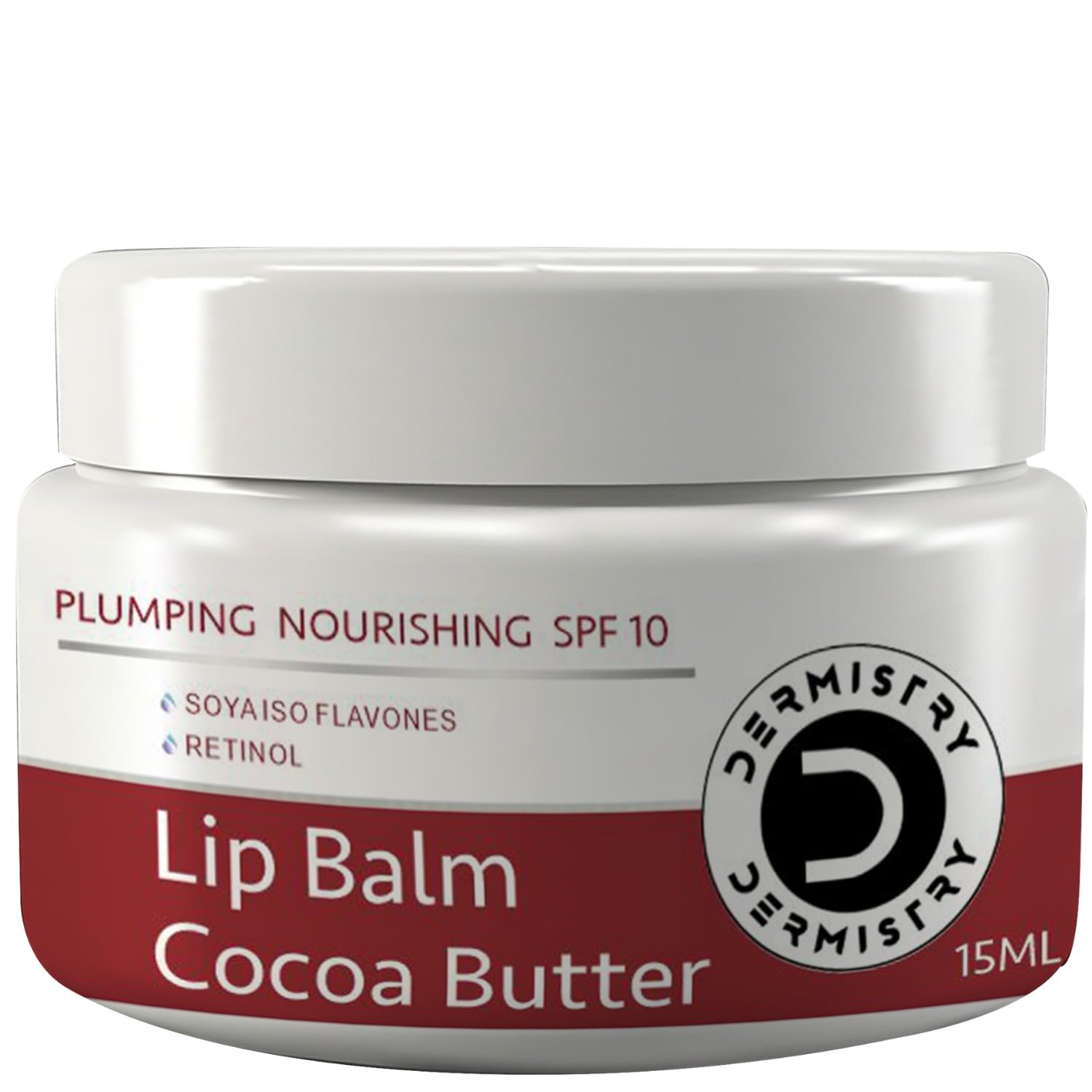 Dermistry Cocoa Butter SPF 10 Lip Balm for Men Women, Vitamin A for Naturally Glowing, Hydrated Lips, Lipbalm for Moisturization Plumping Sun Protection, Care for Dark, Dry, Pigmented Chapped Lips