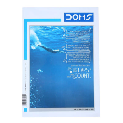 Doms Health Is Wealth Series Notebook | A4 | Single Line | 57GSM | 172 Pages | 21 x 29.7 cm | Pack of 3