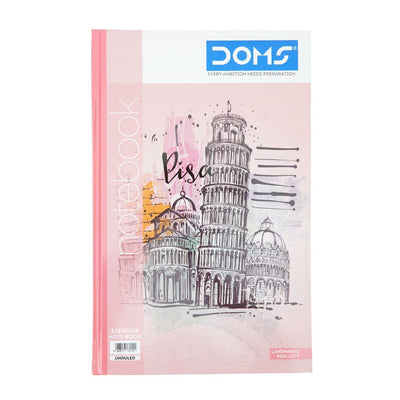 Doms Landmarks Series Hard Bound Notebook | Unruled, 400 Pages | 33 x 21 CM | Ideal for School, Home & Office | Pack Of 1 | Color & Design May Vary