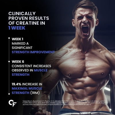 Carbamide Forte Micronised Creatine Monohydrate Powder | Creatine Supplement for Lean Muscle Volumization, Strength & Energy - Unflavoured - 33 Servings - 100g