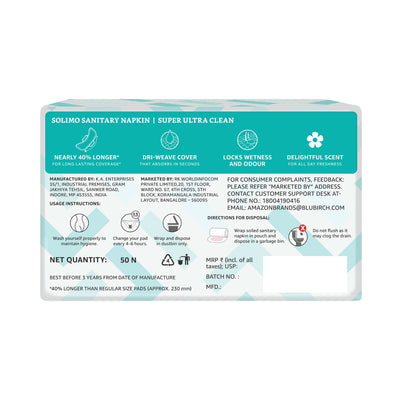 Amazon Brand - Solimo Super Cottony XL, 40s x 1 (Pack of 40 Napkins)