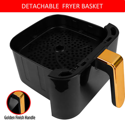 iBELL AF500M Air Fryer 5 L, Digital Fryer with 7 Cooking Presets, Full Touch Controls, Smart Rapid Air Technology, Timer Function with Auto off & Fully Adjustable Temperature Settings (Black)