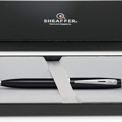 Sheaffer Gift 100 9338 Glossy Black Ballpoint Pen with Chrome Trim | Signature Ball Pen