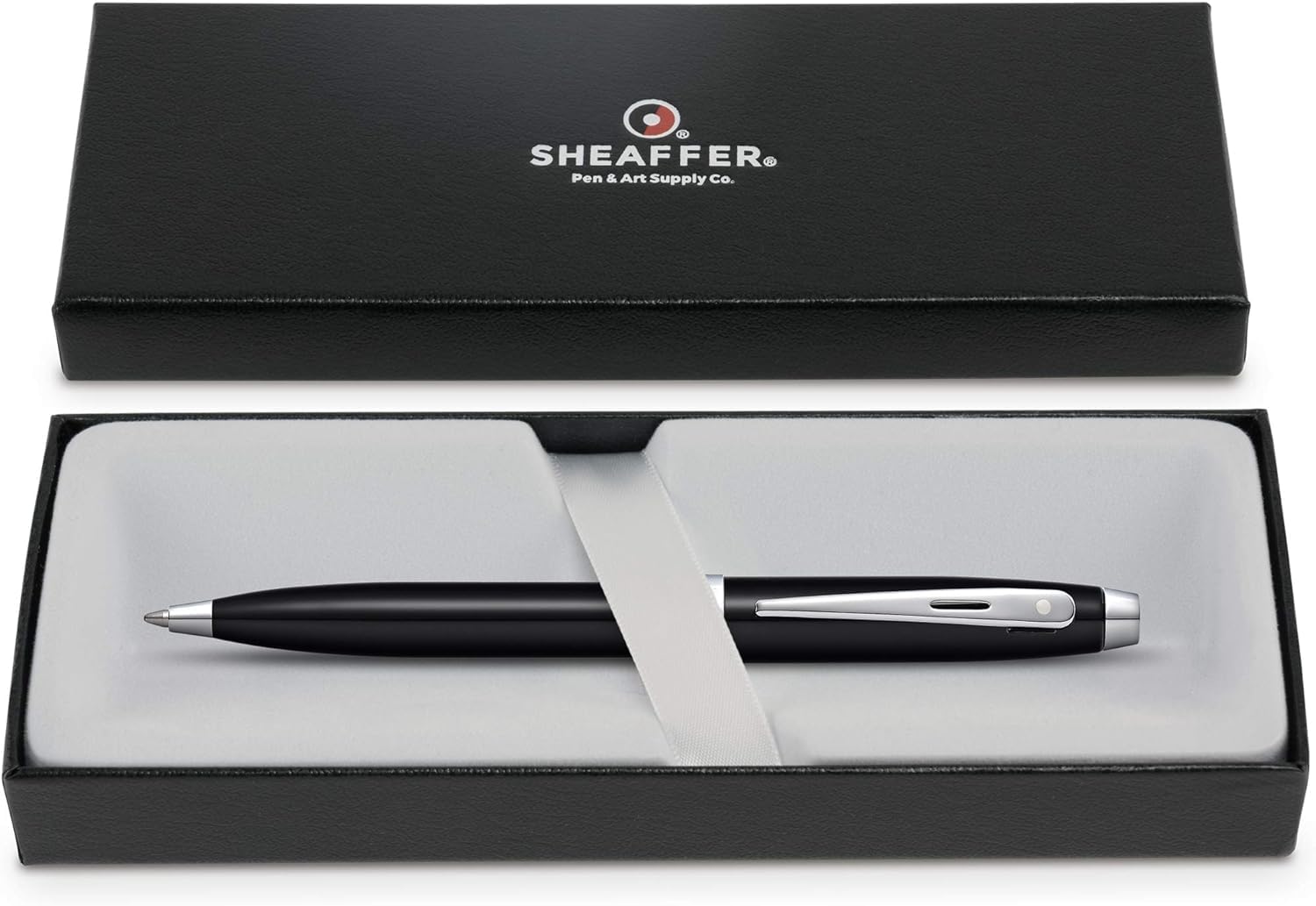 Sheaffer Gift 100 9338 Glossy Black Ballpoint Pen with Chrome Trim | Signature Ball Pen