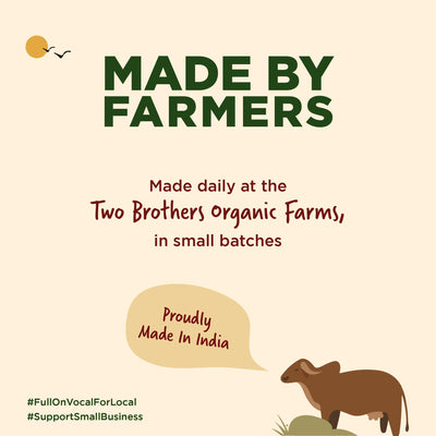 2x Two Brothers Organic Farms - A2 Ghee - Pack of 2 (500 ml each) | Cultured Cow Desi Ghee | Curd-Churned Bilona Ghee  | Grass-Fed A2 Gir Cow Ghee