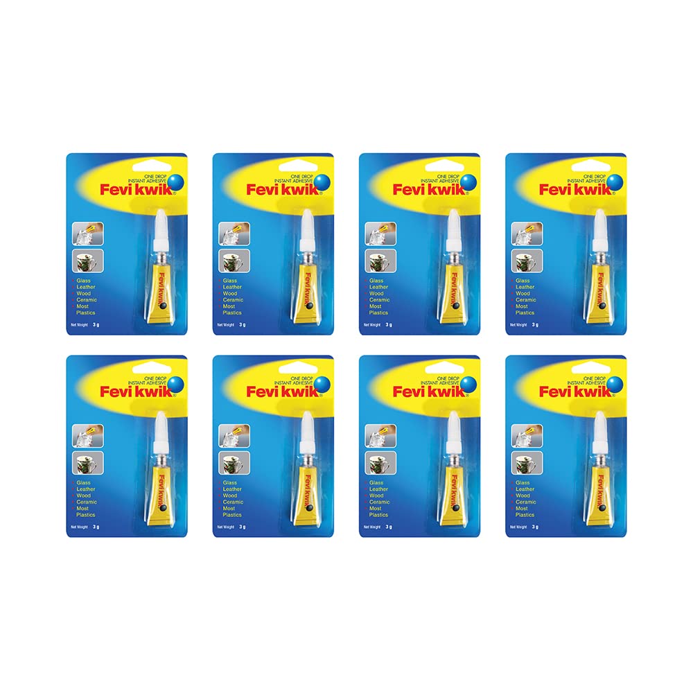 8x Fevikwik One Drop Instant Adhesive | 3g, Pack of 8