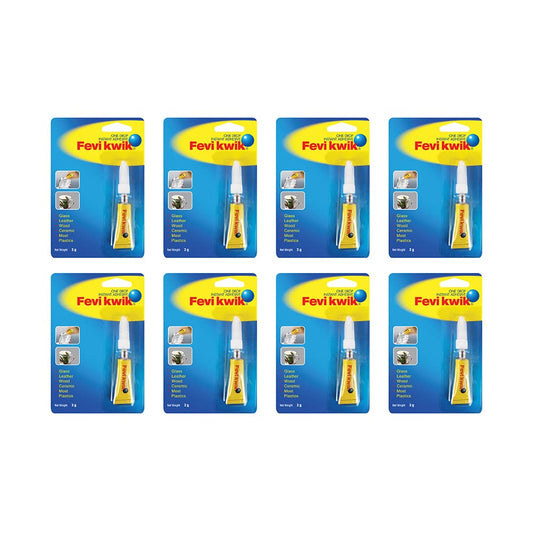 8x Fevikwik One Drop Instant Adhesive | 3g, Pack of 8