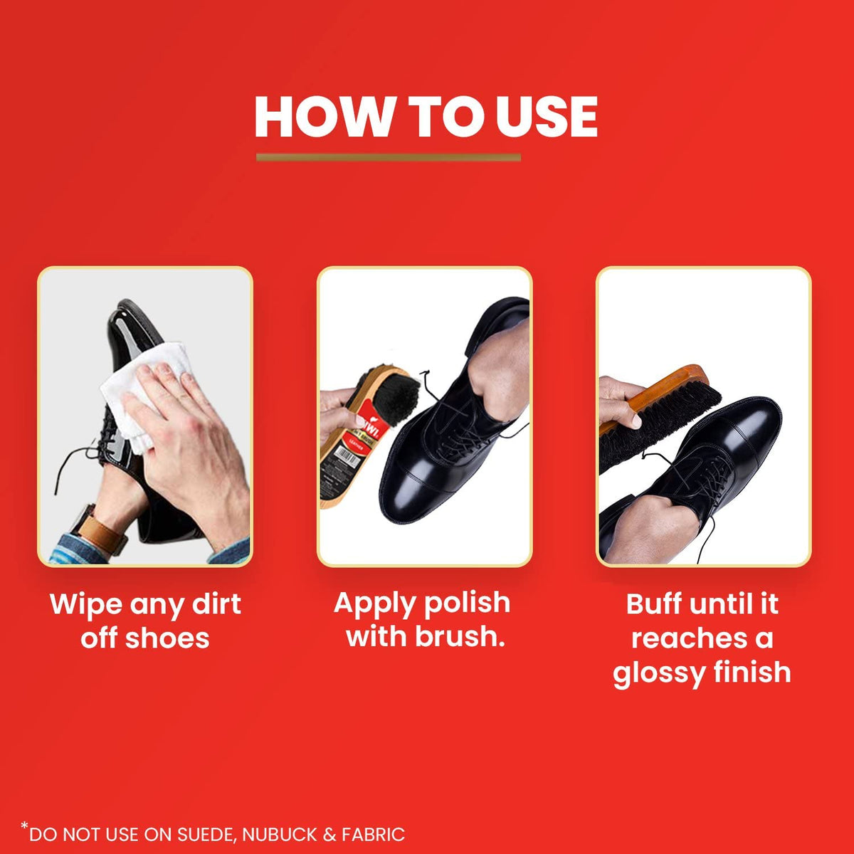 4x Kiwi Wax Shoe Polish | Renews and Protects Leather | For Black Leather (40 gm)  each - Pack of 4