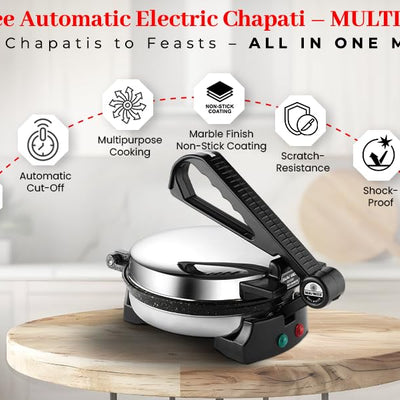 BAJAJ VACCO® Automatic MultipurposeChapati – Multi Maker, 900 WattageCMM – 01