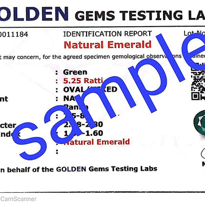 Akshita gems Natural Emerald Stone with Lab Certified Card/Zambian Quality 10.25 Carat / 9.52 Ratti Unheated Untreated Green Original Emerald/Panna Loose Precious