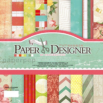 Eno Greeting Pattern Paper Book 7" X 7" Flowers