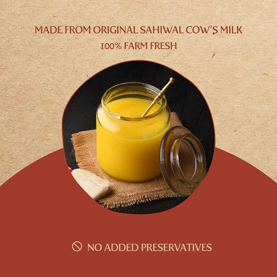 Indicow Organic Dairy Foods Pure Authentic A2 Ghee (1000ml(1ltr), Sahiwal)