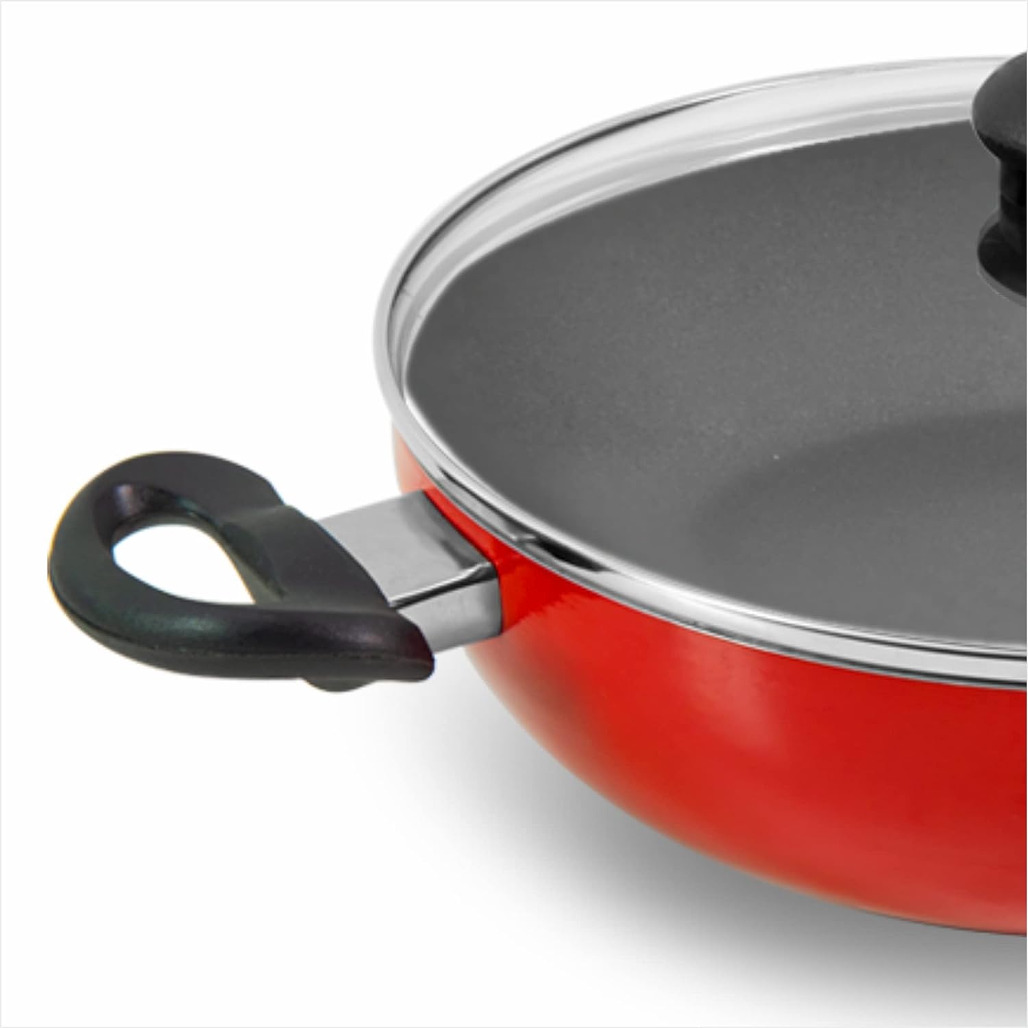 Butterfly Rapid Kadai 240 Induction Base with Glass Lid (Red)