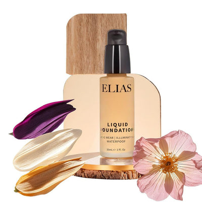 ELIAS Liquid Foundation - 30 ml Water Resistant Lasts Up to 10 Hrs Super Matte Meduim Deep,Warm Undertone Full Coverage Long Wear Illuminating (Warm)