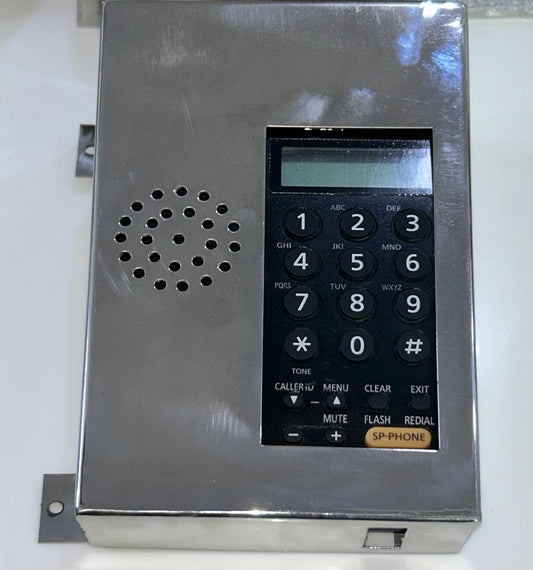 Dee Vee Lift Phone | with Speaker in Steeliness Steel Frame Easy-to-Use Keypad Enhanced Sound Quality Black