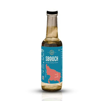 SBOOCH - Indian Sparkling Kombucha Tea | Tulsi & Lemon Flavor |275ml Pack of 6| Gut-Friendly Beverage | Antioxidant-Rich Zero Preservatives | Alcohol-Free Fermented Tea | Vegan & Gluten-Free