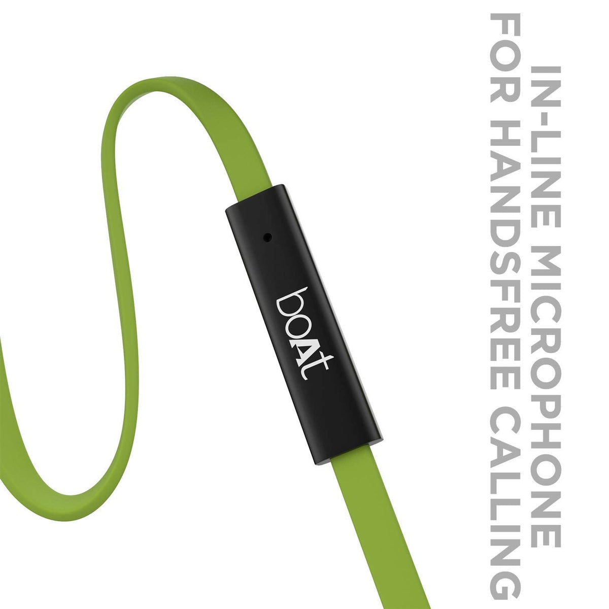 boAt Bassheads 225 Wired in Ear Earphone with Mic (Neon Lime)