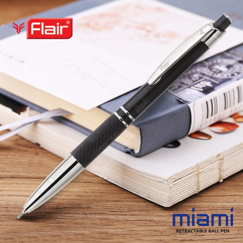 Flair Miami Metal Ball Pen Box Pack, Blue Ink